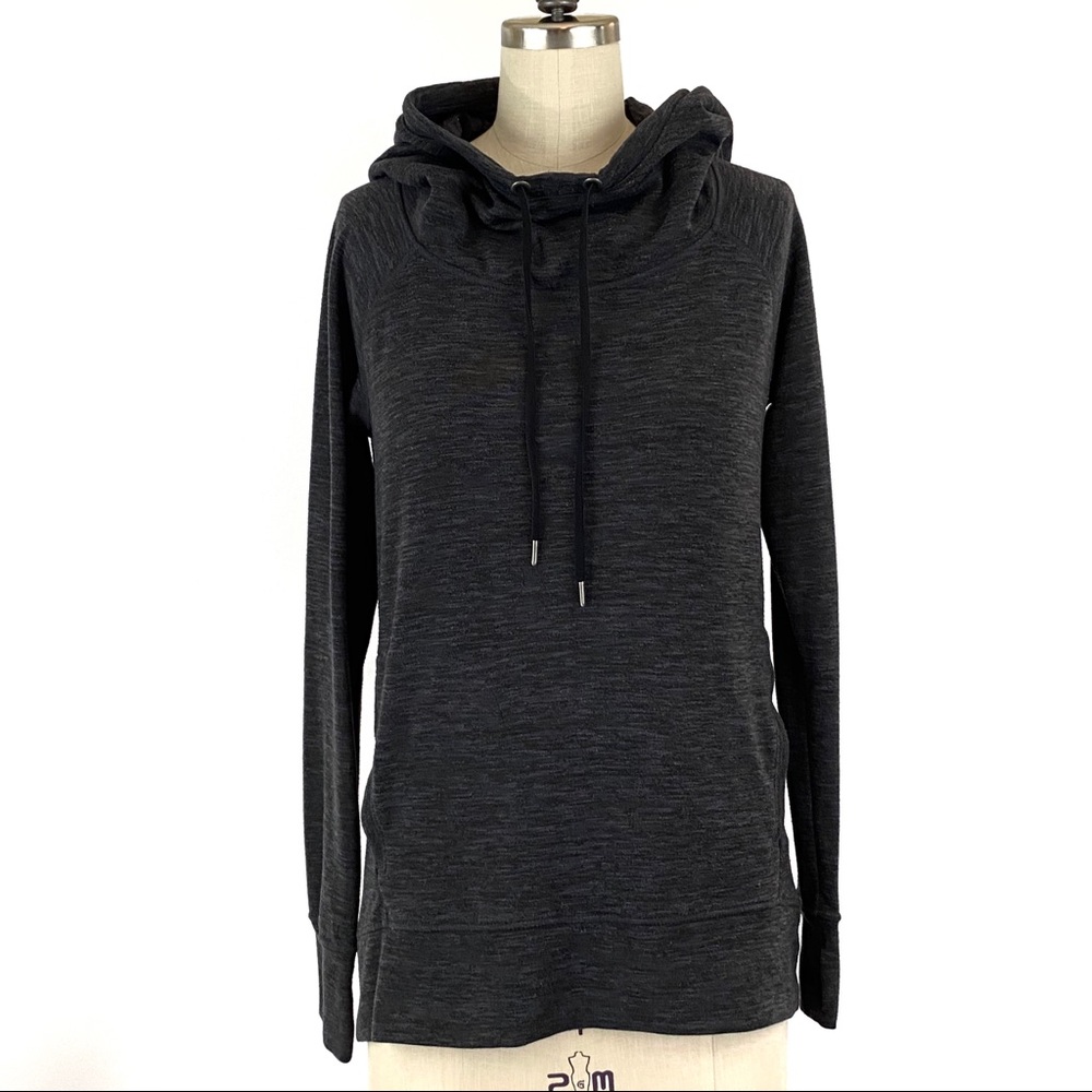 Athleta Size XS Heathered Gray Pullover Hoodie - Picture 1 of 9